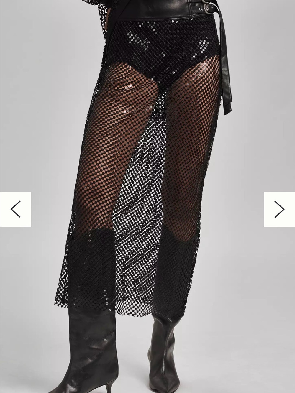 Pilcro Chainmail Column Maxi Skirt